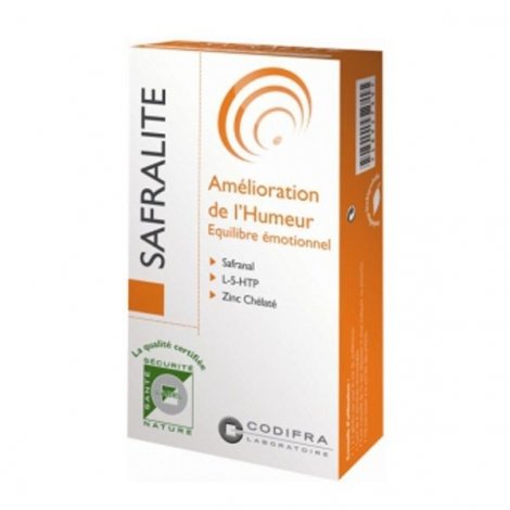 Codifra Safralite 15 mg Amélioration de l'Humeur 28 gélules pas cher, discount
