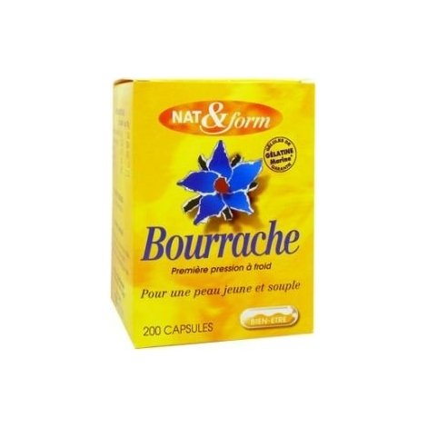 NAT&FORM Huile de Bourrache x200 capsules pas cher, discount
