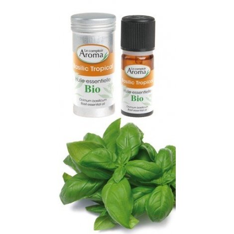 Huile essentielle Bio Basilic Tropical Le Comptoir Aroma 10 ml pas cher, discount