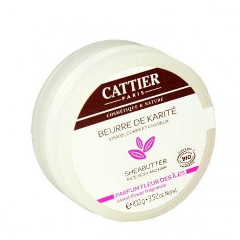 Cattier Beurre de Karité Parfum Fleurs des Iles Visage, Corps et Cheveux 100 g pas cher, discount