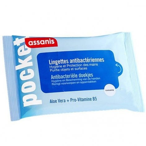 Assanis Lingettes antibactériennes Pocket x25 pas cher, discount